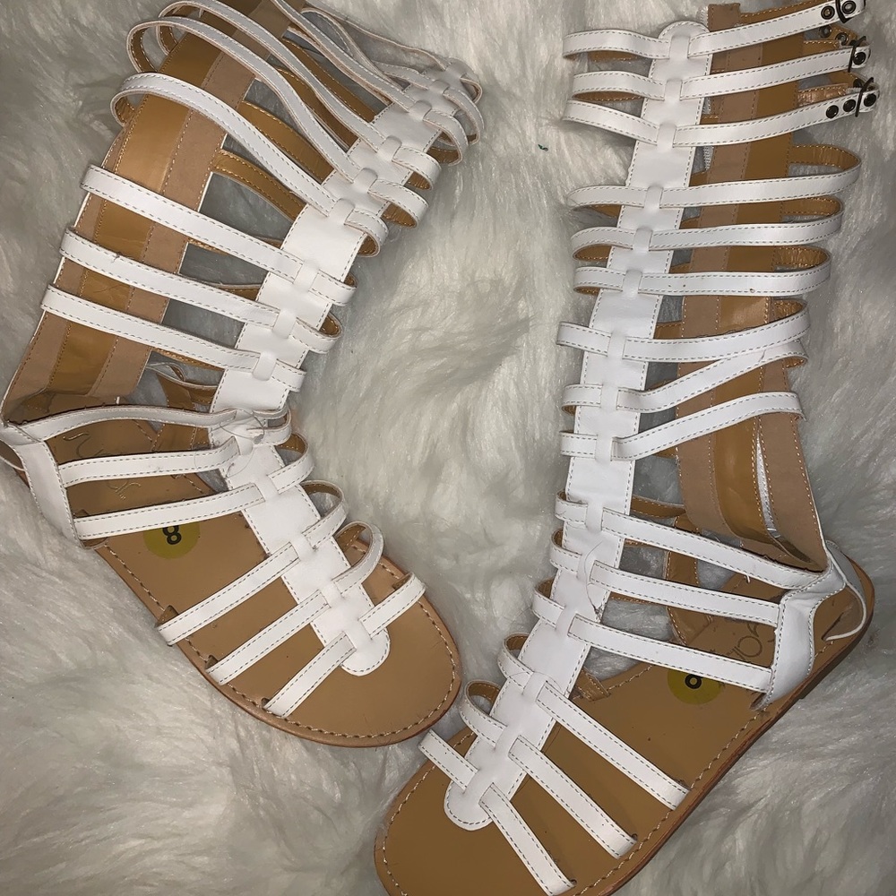 White sandals